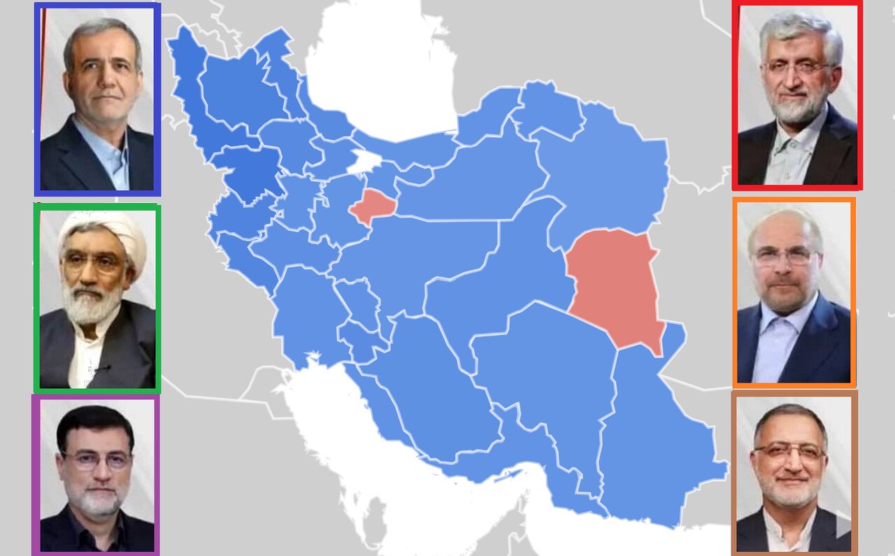 ریزش طرفداران جلیلی به نفع قالیباف و قاضی‌زاده؟ / تحلیل آماری «گوگل‌ترندز» از تغییر توجه به نامزدها پس از مناظره اقتصادی / نمودار