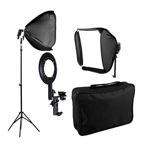 برسی کیت سافت باکس فلاش اکسترنال 40*40 SOFTBOX KIT