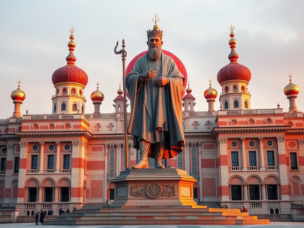 مجسمه خیام در آستراخان روسیه | نماد پیوند فرهنگی ایران و روسیه