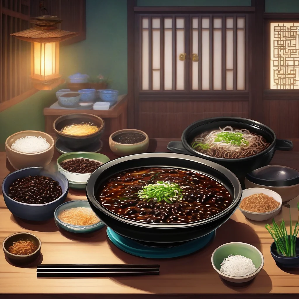 نودل لوبیای سیاه کره (Jajangmyeon) - دستور پخت اصیل